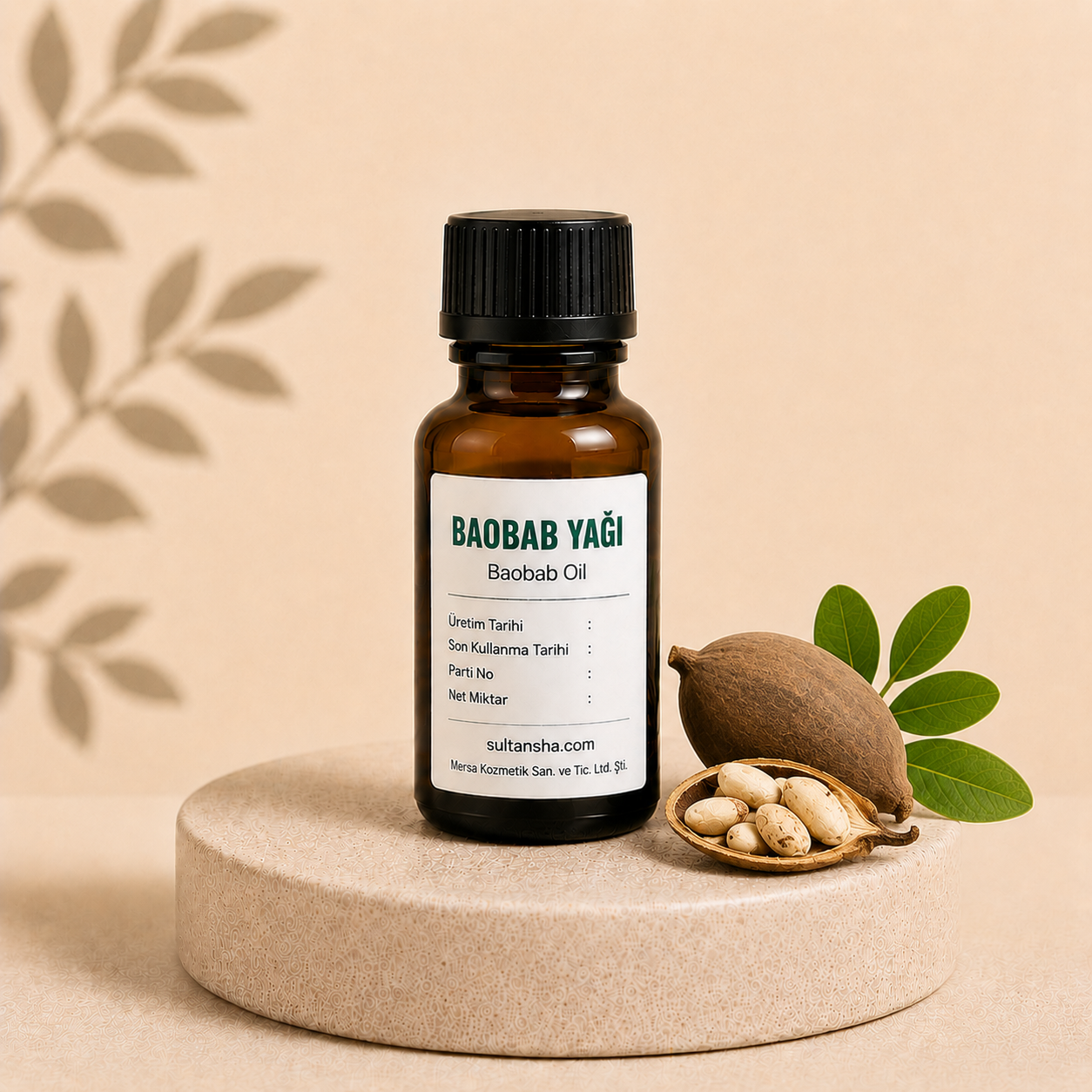 Baobab Yağı (Baobab Oil) cilt ve saç bakım ürünlerinde kullanılan bitkisel yağ.