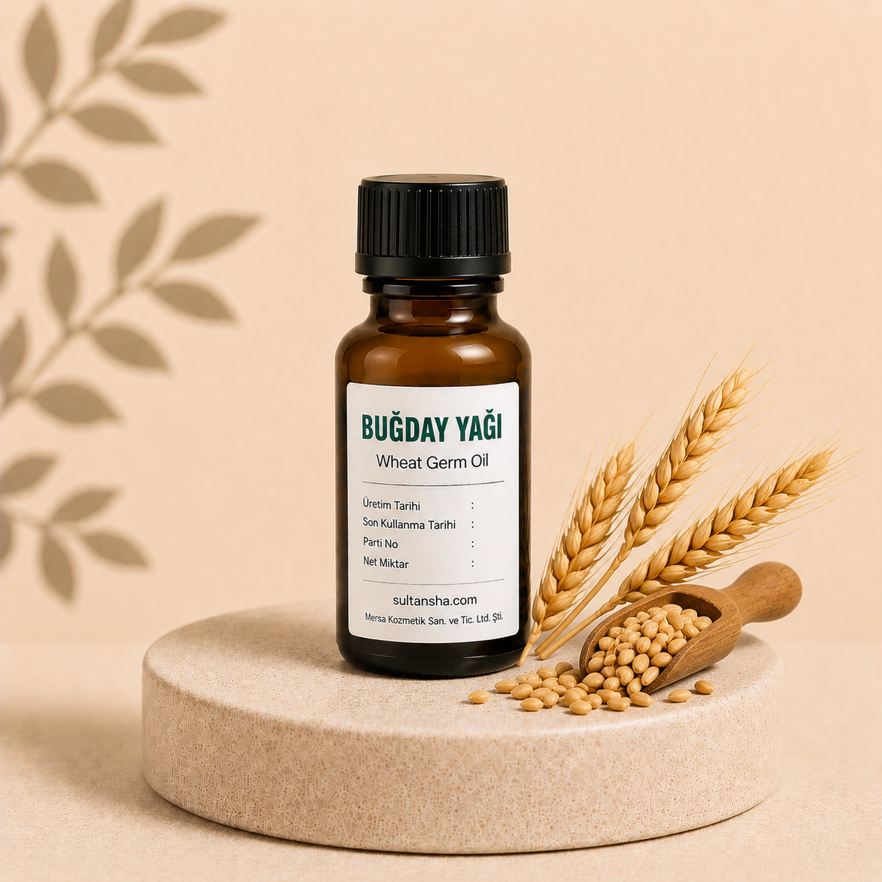 Buğday Özü Yağı (Wheat Germ Oil) cilt ve saç bakım ürünlerinde kullanılan bitkisel yağ.