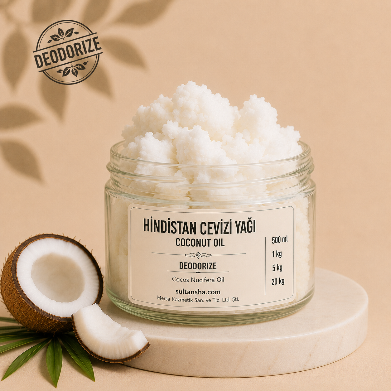 Deodorize Hindistan Cevizi Yağı Coconut Oil sabun ve kozmetik üretim hammaddesi