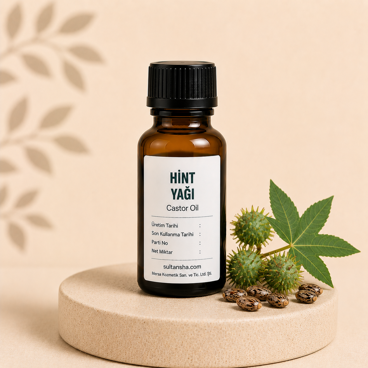 Hint Yağı (Castor Oil) cilt, saç ve doğal kozmetik ürünlerinde kullanılan bitkisel yağ.