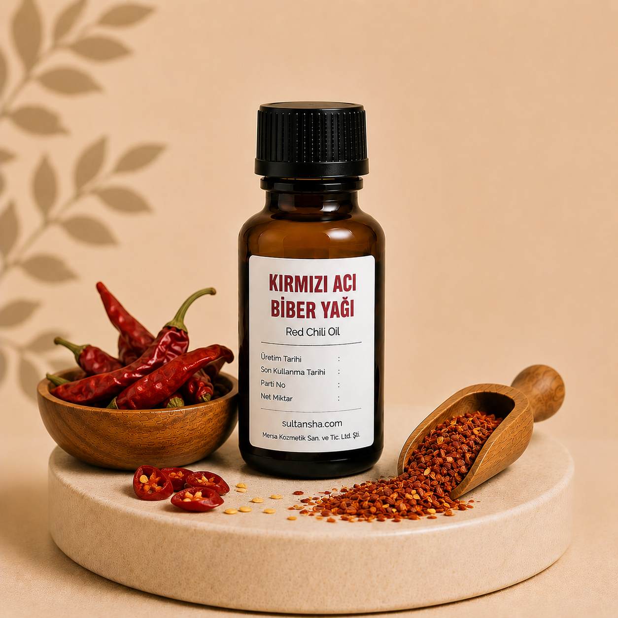 Kırmızı acı biber yağı Hot Pepper Oil masaj yağı, kozmetik ve bakım ürünleri hammaddesi