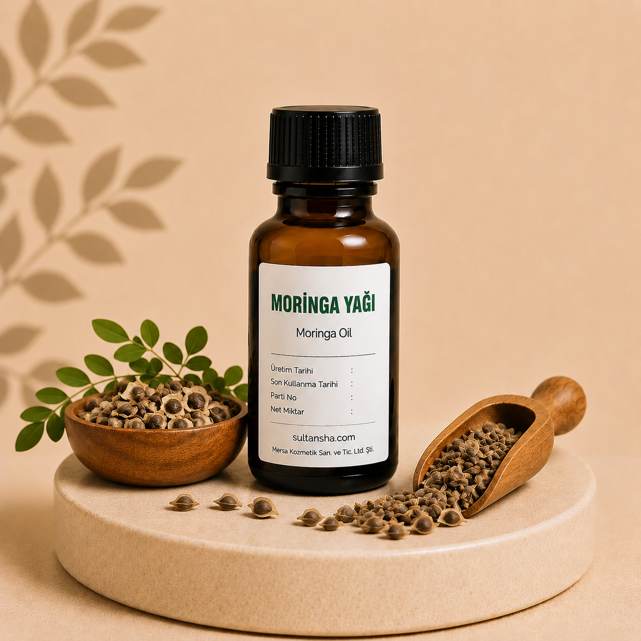 Moringa yağı Moringa Seed Oil yüz serumu, saç bakımı ve kozmetik üretimi için bitkisel yağ hammaddesi