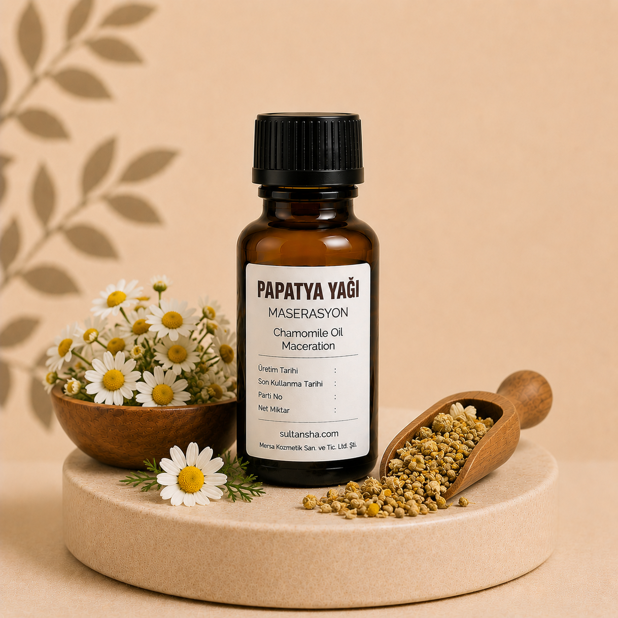 Papatya yağı maserasyon Chamomile Macerated Oil krem, balm ve cilt bakım kozmetiği hammaddesi