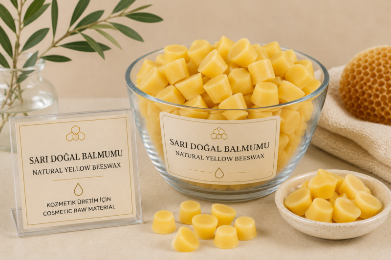 Sarı Doğal Balmumu Natural Yellow Beeswax Kozmetik Hammaddesi Sultansha