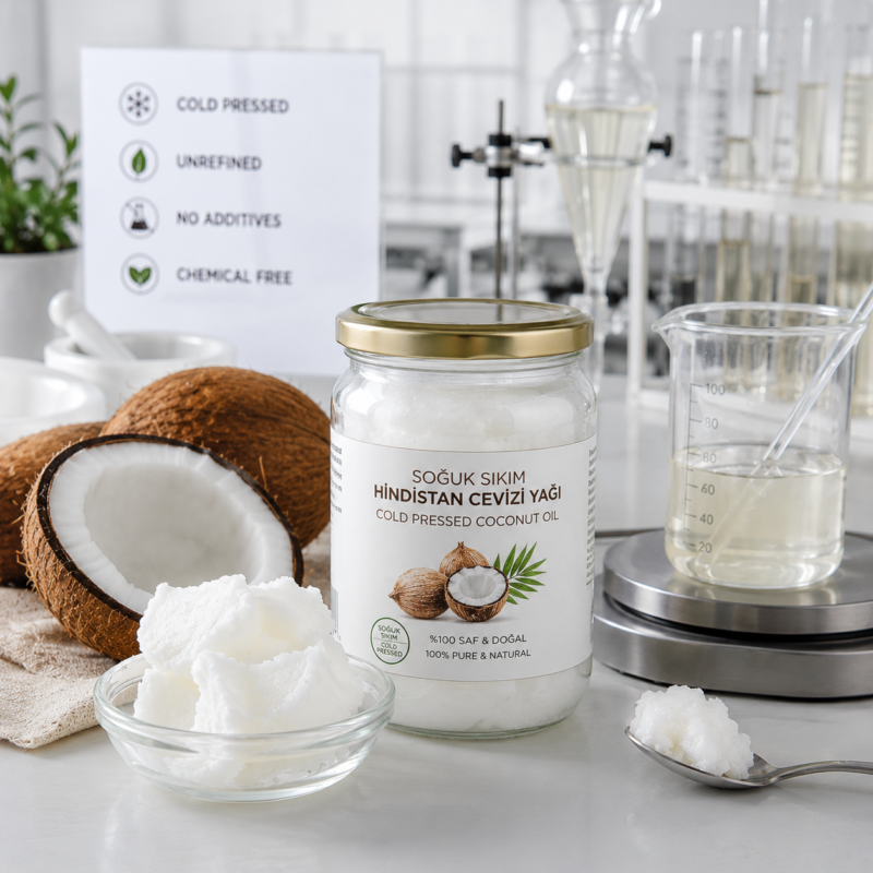 Soğuk Sıkım Hindistan Cevizi Yağı Cold Pressed Coconut Oil Sultansha