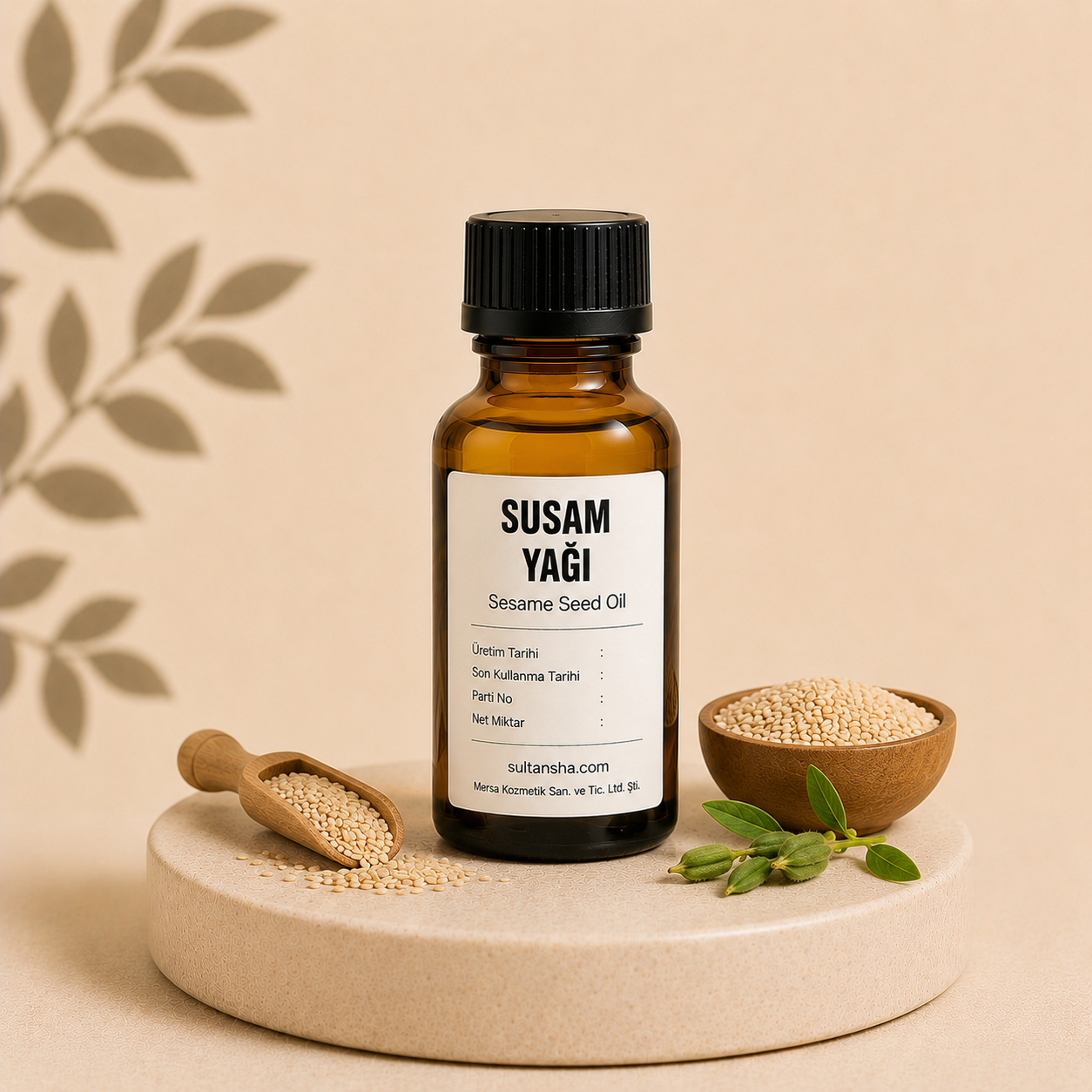 Susam Yağı (Sesame Oil) kozmetik ve kişisel bakım ürünlerinde kullanılan bitkisel yağ.