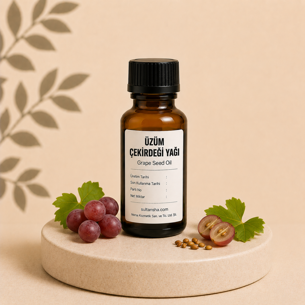 Üzüm Çekirdeği Yağı (Grapeseed Oil) kozmetik ve kişisel bakım ürünlerinde kullanılan bitkisel yağ.