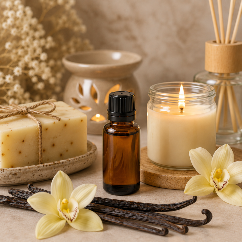 Vanilya Esansı, sabun, mum, oda kokusu ve reed diffuser üretiminde kullanılan premium kozmetik esansı.