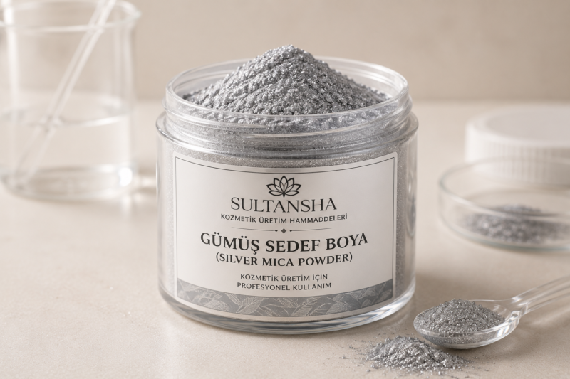 Gümüş Sedef Boya Silver Mica Powder kozmetik pigmenti