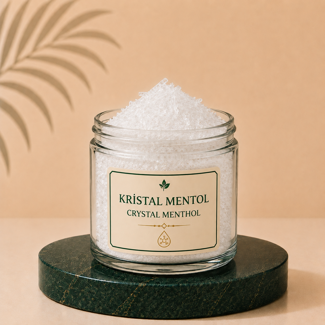 Kristal Mentol (Menthol Crystal) kozmetik üretiminde kullanılan aktif hammadde.