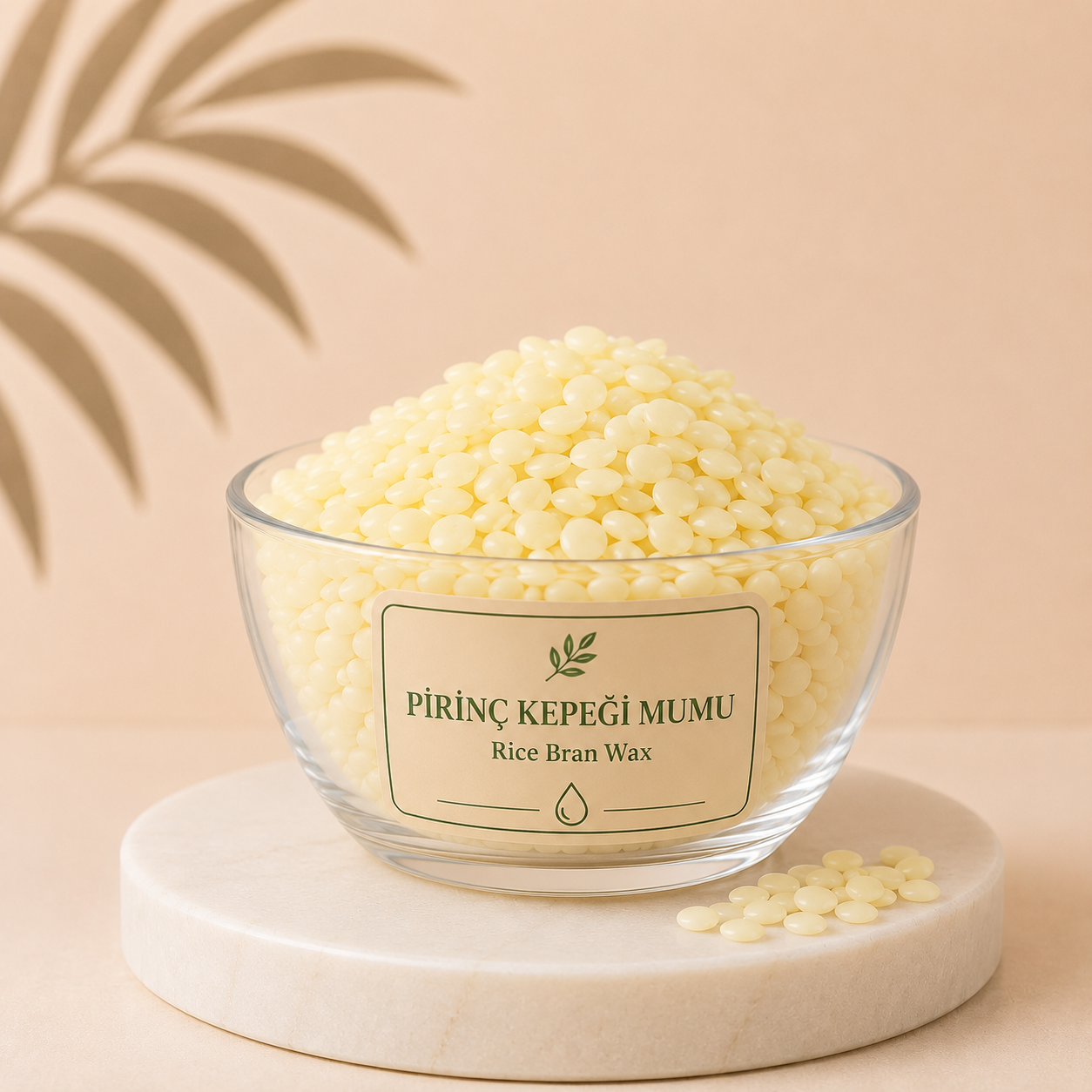 Pirinç Kepeği Mumu Rice Bran Wax bitkisel mum kozmetik hammaddesi 100 g 250 g 500 g 1 kg 5 kg