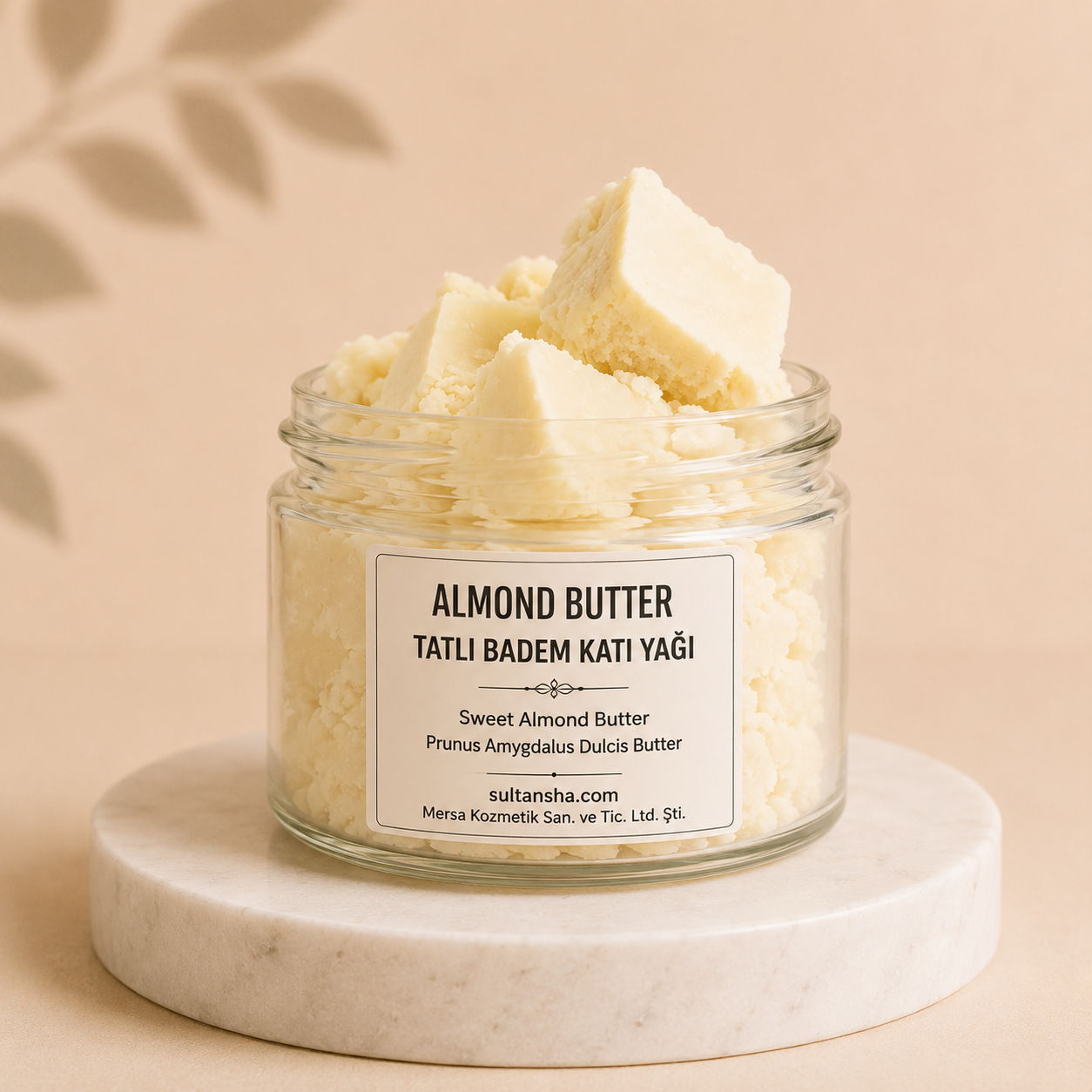 Almond Butter Tatlı Badem Yağı Katı body butter ve kozmetik üretim hammaddesi