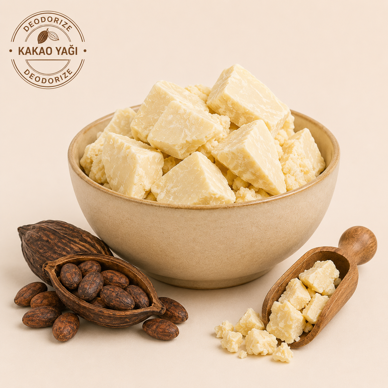 Deodorize Kakao Yağı (Deodorized Cocoa Butter) kozmetik hammaddesi