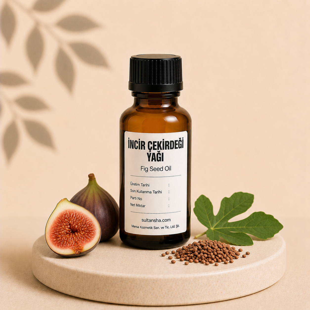 İncir Çekirdeği Yağı (Fig Seed Oil) cilt ve saç bakımında kullanılan bitkisel yağ.