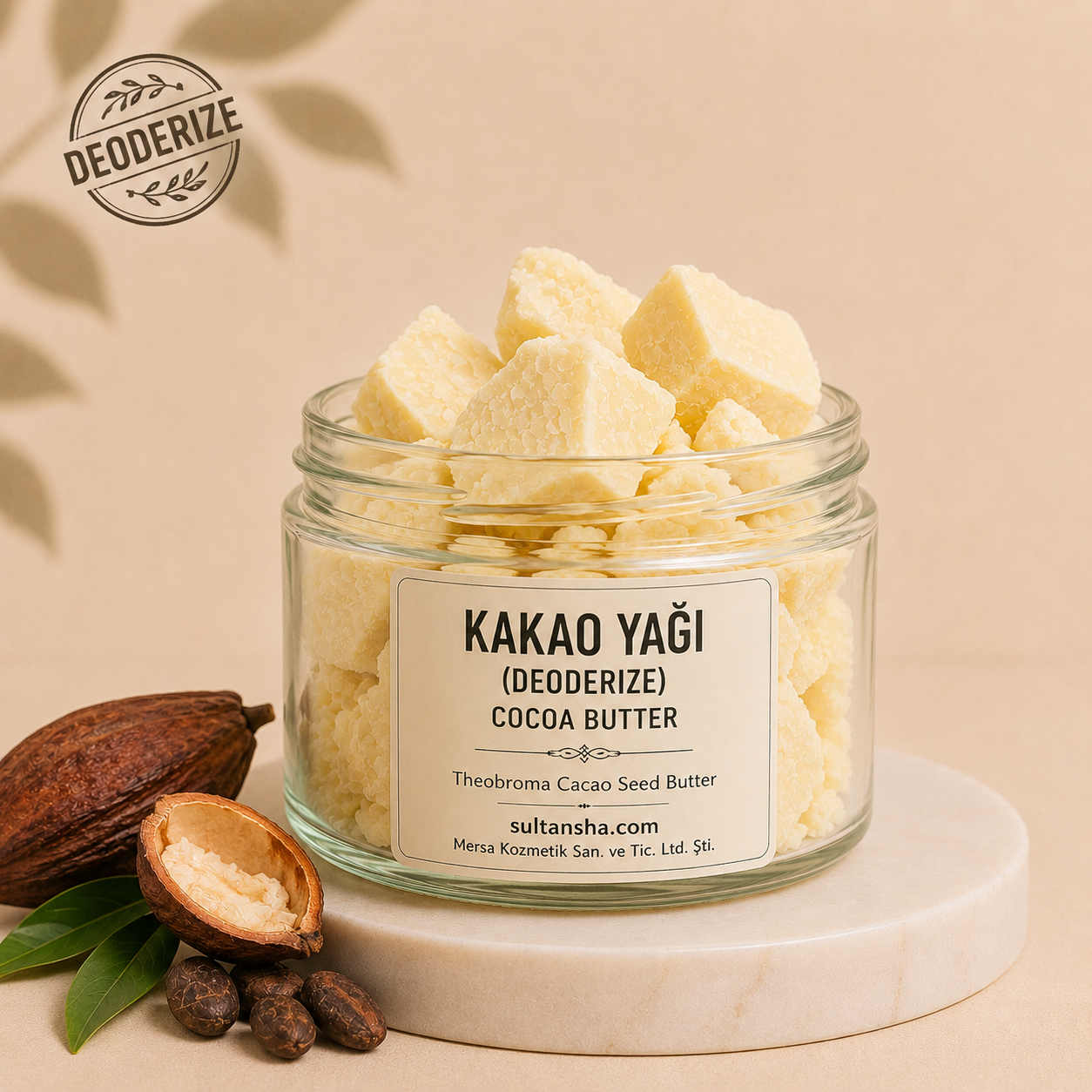 Deodorize Kakao Yağı Cocoa Butter body butter balm ve kozmetik üretim hammaddesi