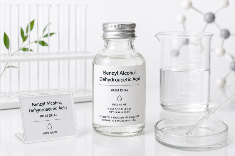Benzyl Alcohol Dehydroacetic Acid KEM DHA Sıvı Kozmetik Koruyucu Hammaddesi Sultansha