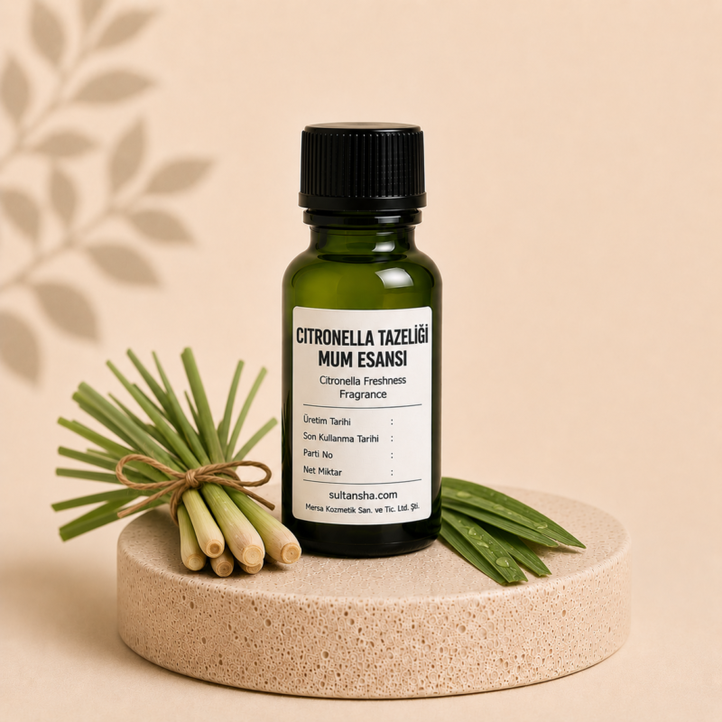Citronella Tazeliği Mum Esansı ile ferah ve narenciyeli kokulu mum üretimi