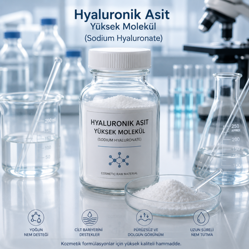 Hyaluronik Asit Yüksek Molekül Sodium Hyaluronate kozmetik hammaddesi
