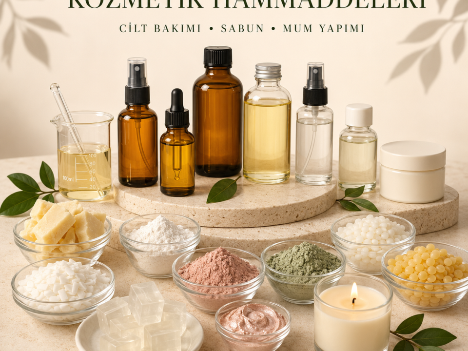 Kozmetik hammaddeleri ile cilt bakımı, sabun ve mum üretimi