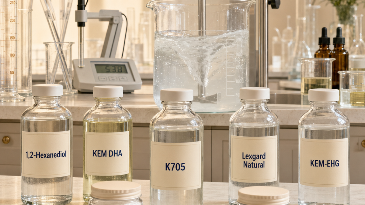 Kozmetik koruyucular laboratuvar ortamında üretim formülasyonuna eklenirken