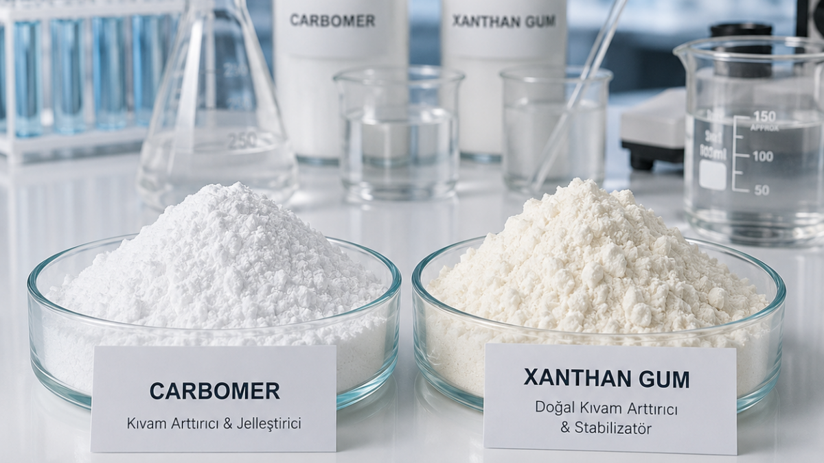Carbomer ve Xanthan Gum arasındaki fark ve kozmetik formülasyonlarda kullanım karşılaştırması